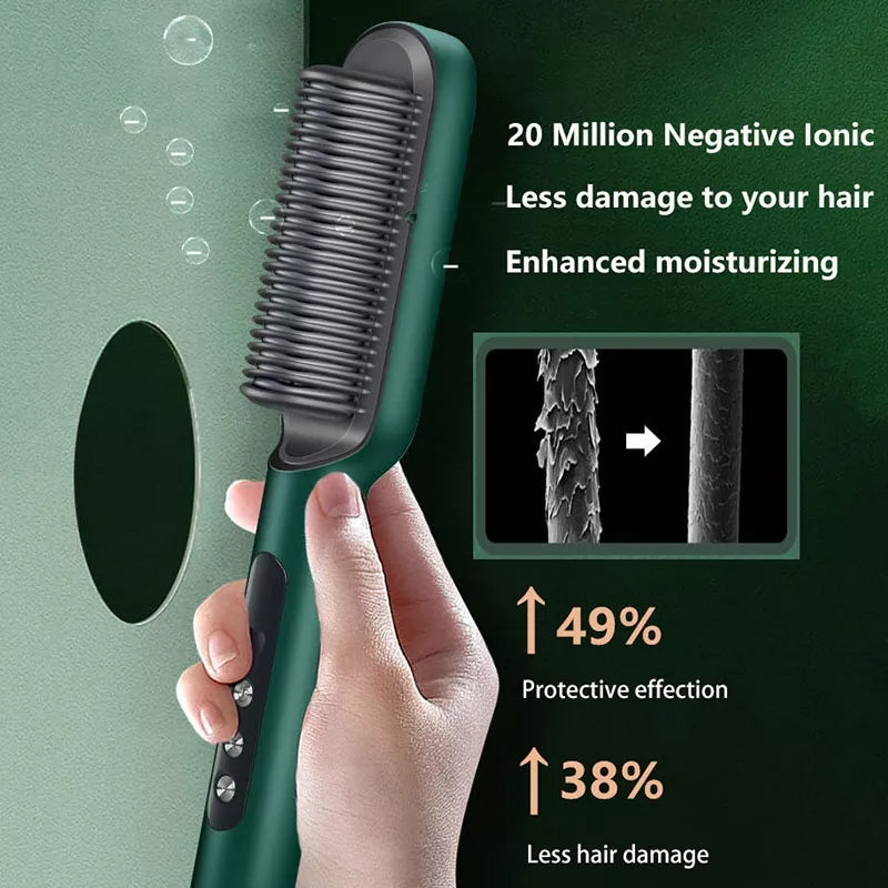 Girls Electric Heated Hair Styler Tool, Comb 2 In 1