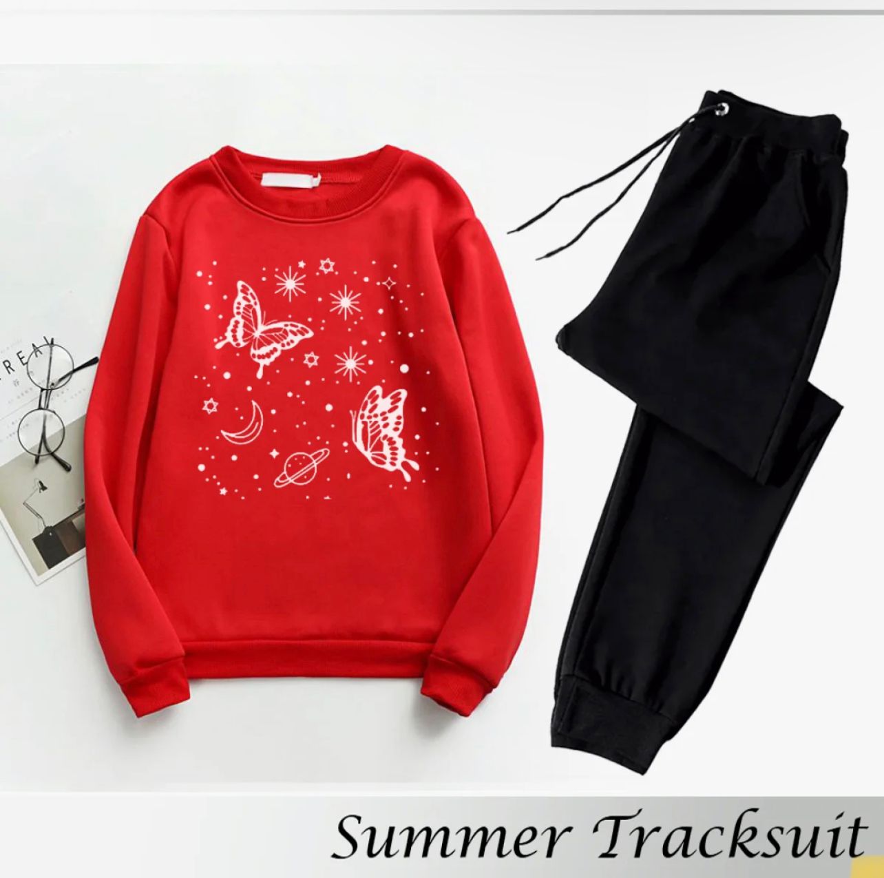 Sweatshirt with trouser butterflies for Winter for Trendy sweatshirt Fashion Wear tracksuit for Women / Girls